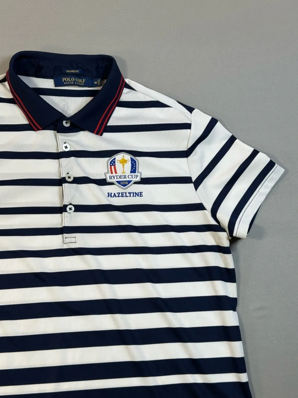 Polo Ralph Lauren 2016 Ryder Cup Hazeltine Striped Short Sleeve Shirt - Mens Med